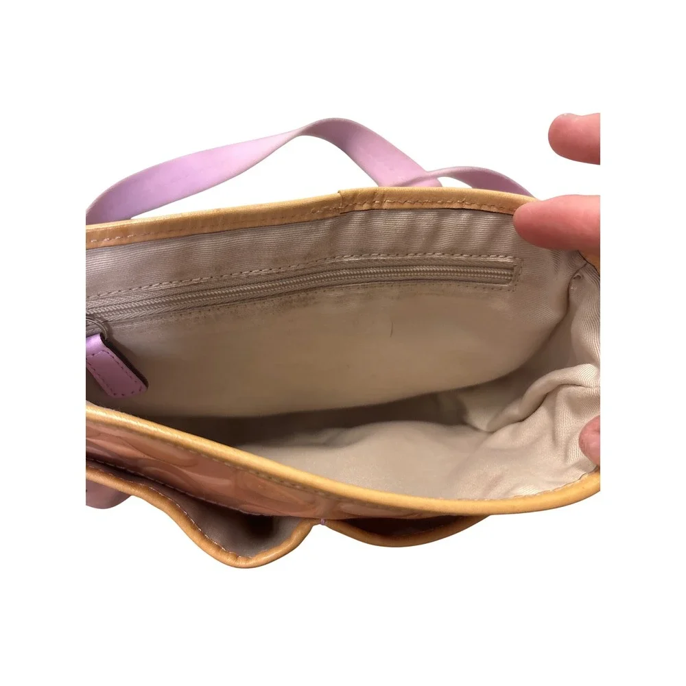 Y2K Coach Pink Patent Leather Signature C Monogram Crossbody Bag Small  Flap
